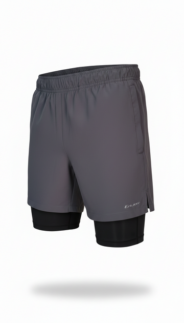 Pantaloneta Essence Gray con licra interior
