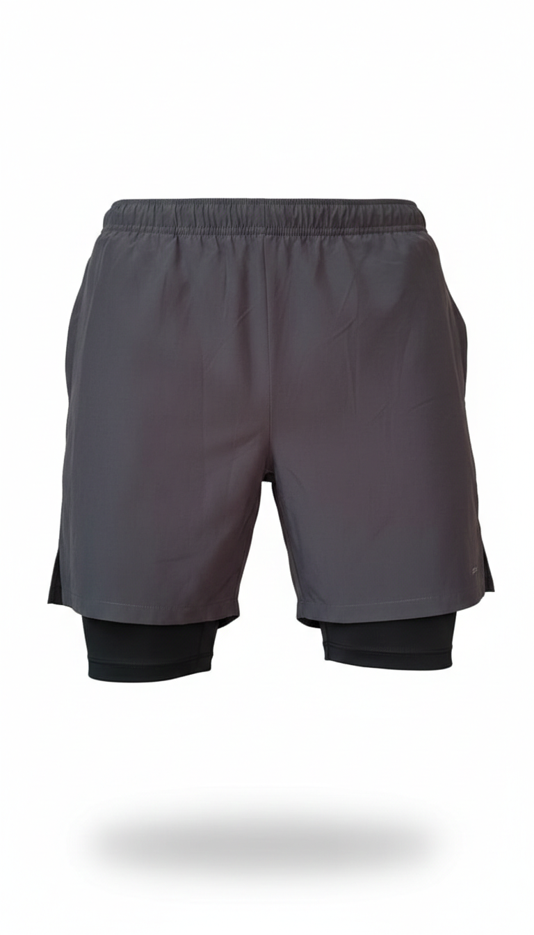 Pantaloneta Essence Gray con licra interior