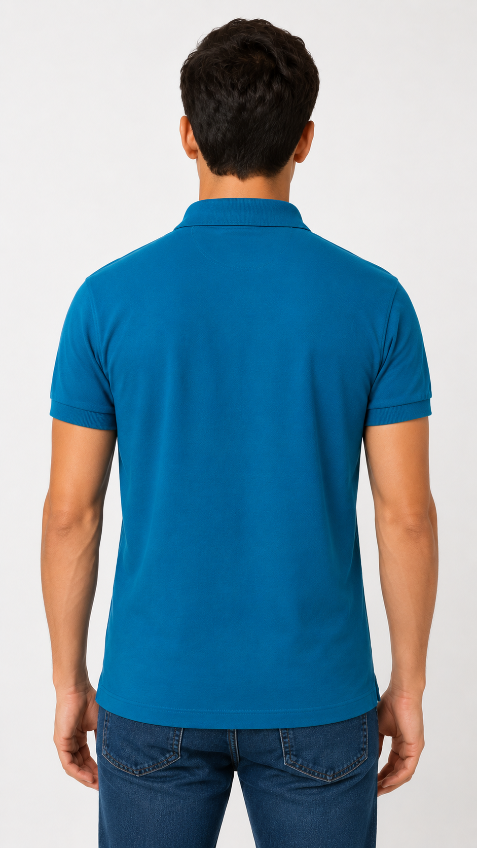 Camiseta Polo MC azul petroleo