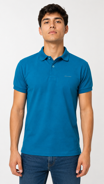 Camiseta Polo MC azul petroleo